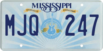 MS license plate MJQ247