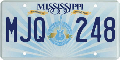 MS license plate MJQ248