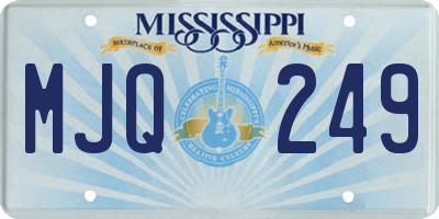 MS license plate MJQ249