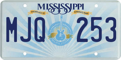 MS license plate MJQ253