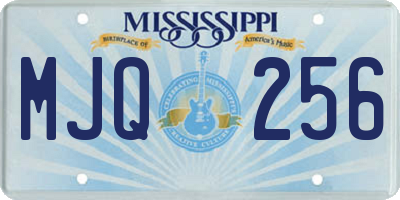 MS license plate MJQ256