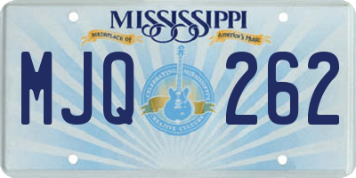 MS license plate MJQ262