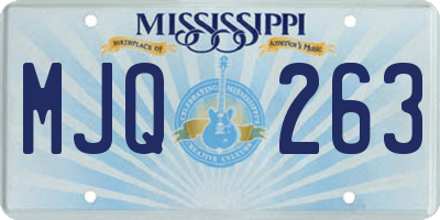 MS license plate MJQ263