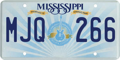 MS license plate MJQ266
