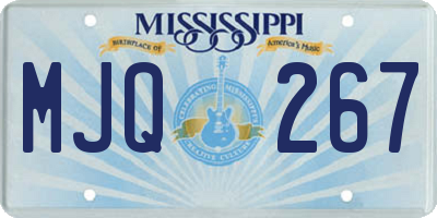 MS license plate MJQ267