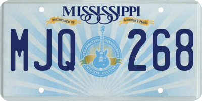 MS license plate MJQ268