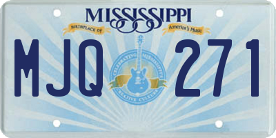 MS license plate MJQ271