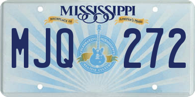 MS license plate MJQ272