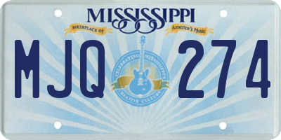 MS license plate MJQ274