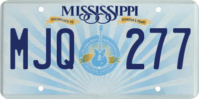 MS license plate MJQ277