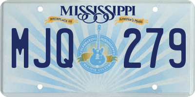 MS license plate MJQ279