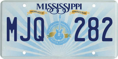 MS license plate MJQ282