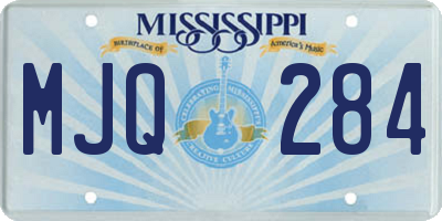 MS license plate MJQ284