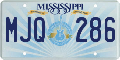 MS license plate MJQ286