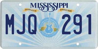 MS license plate MJQ291
