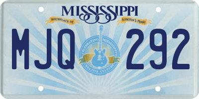MS license plate MJQ292