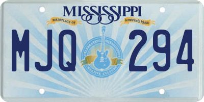 MS license plate MJQ294