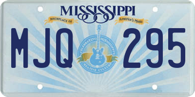 MS license plate MJQ295