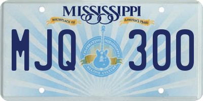 MS license plate MJQ300