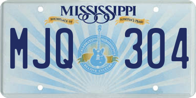 MS license plate MJQ304
