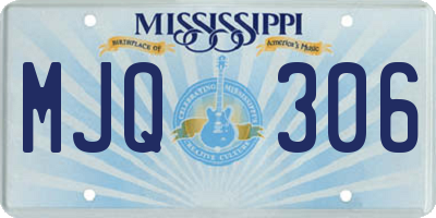 MS license plate MJQ306