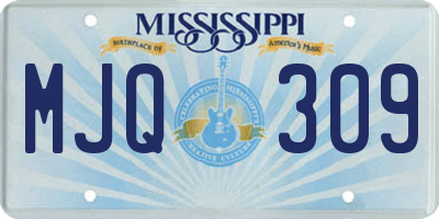 MS license plate MJQ309