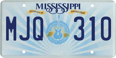 MS license plate MJQ310