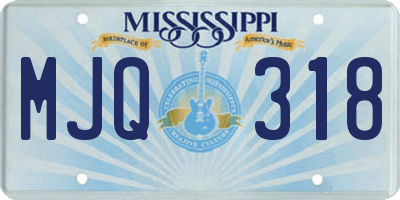 MS license plate MJQ318