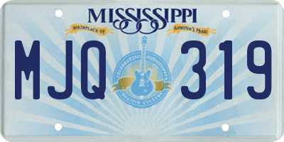 MS license plate MJQ319