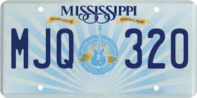 MS license plate MJQ320