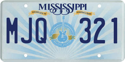 MS license plate MJQ321