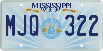 MS license plate MJQ322