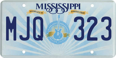 MS license plate MJQ323