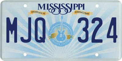 MS license plate MJQ324