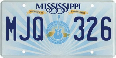 MS license plate MJQ326