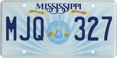 MS license plate MJQ327