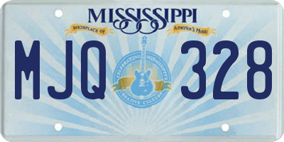 MS license plate MJQ328