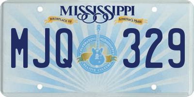MS license plate MJQ329