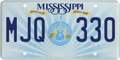 MS license plate MJQ330
