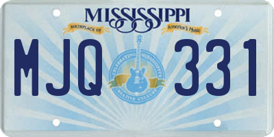 MS license plate MJQ331