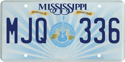 MS license plate MJQ336