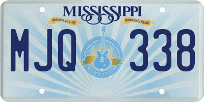 MS license plate MJQ338