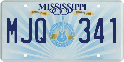 MS license plate MJQ341