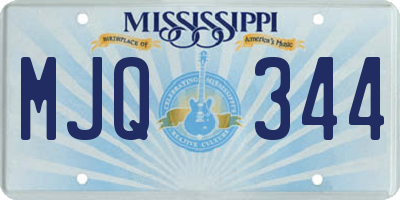 MS license plate MJQ344