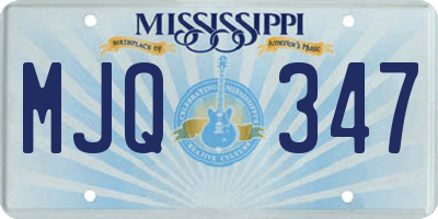 MS license plate MJQ347