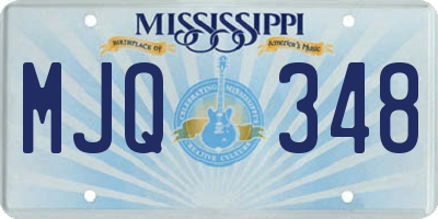 MS license plate MJQ348