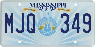 MS license plate MJQ349