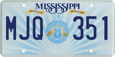 MS license plate MJQ351