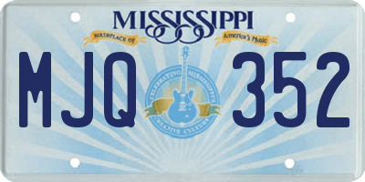 MS license plate MJQ352