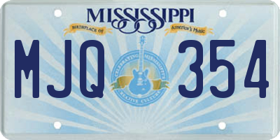 MS license plate MJQ354